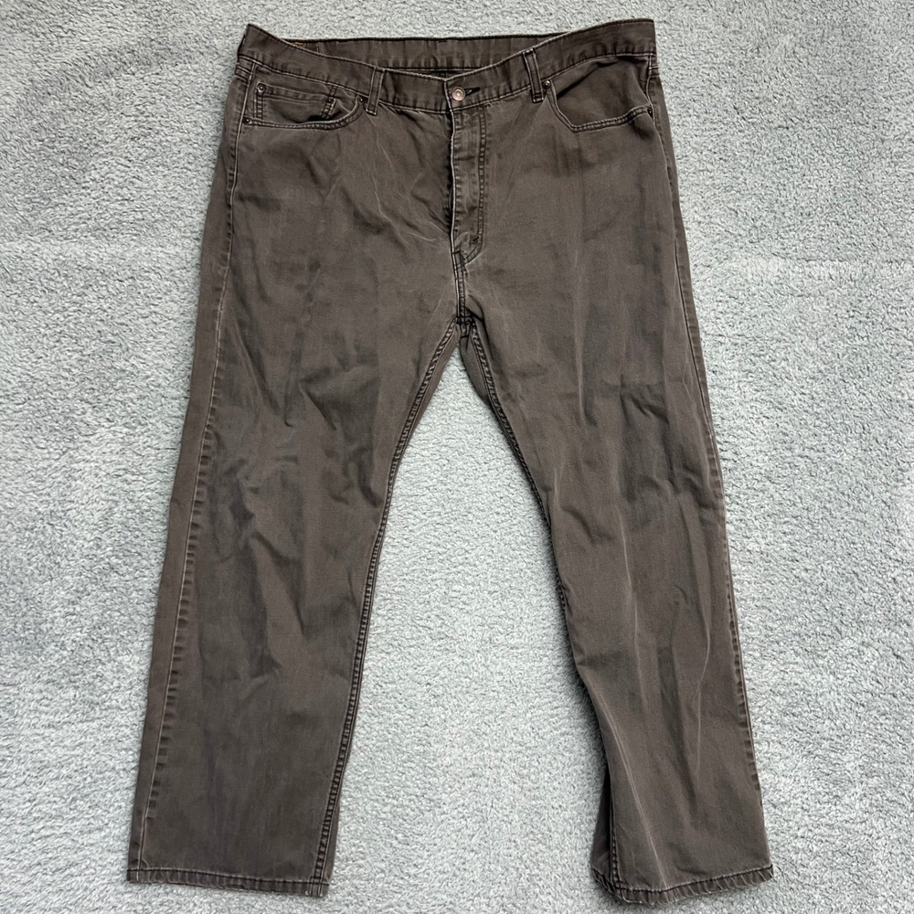 Levi's 505 Jeans Mens 42x30 Straight Leg Brown Excellent Regular Fit Cotton